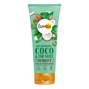 Après-Shampooing - Hydratant - Eau de Coco & Thé Vert Lovea